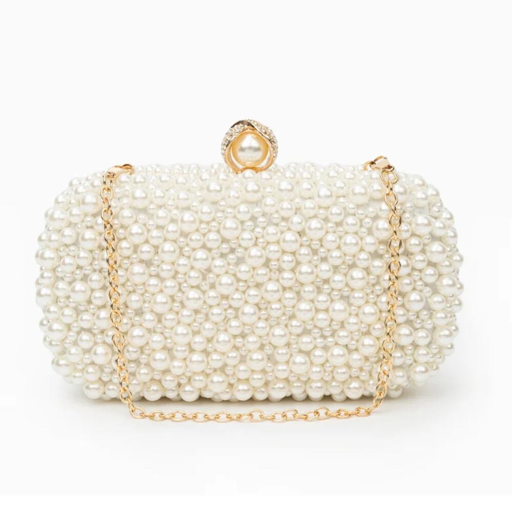 NEW Verano Hill Chantal Pearl Clutch Bag